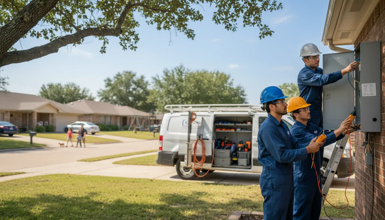 Certified electrician providing emergency electrical services in Caddo, TX
